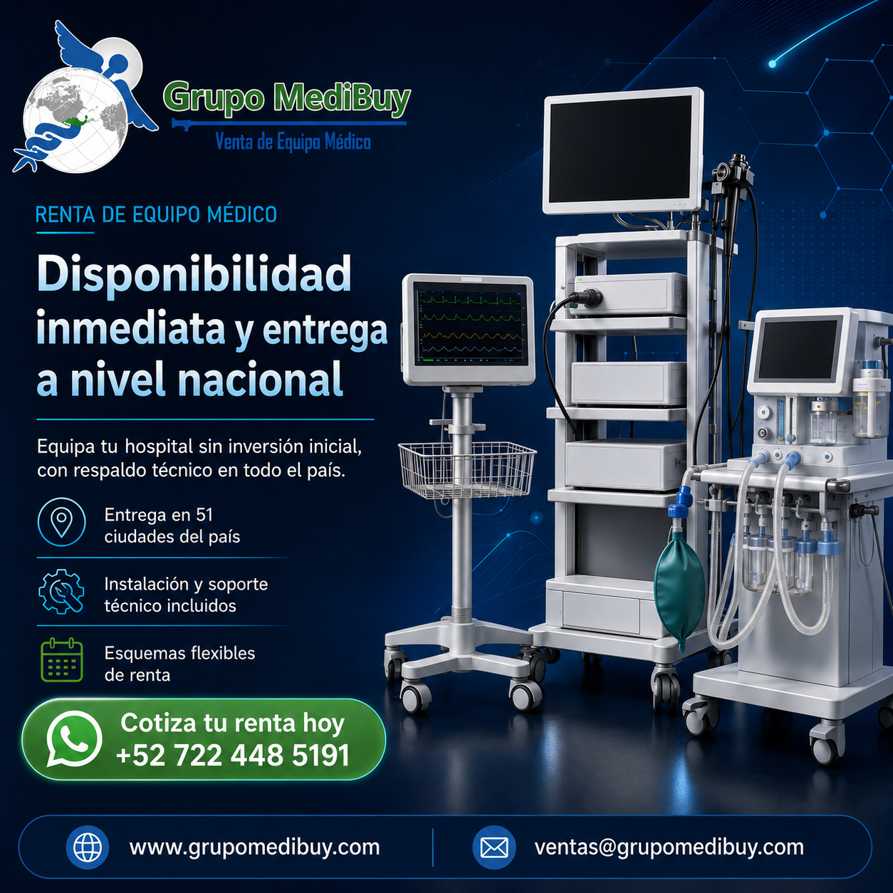 Renta de equipo médico de alta tecnología